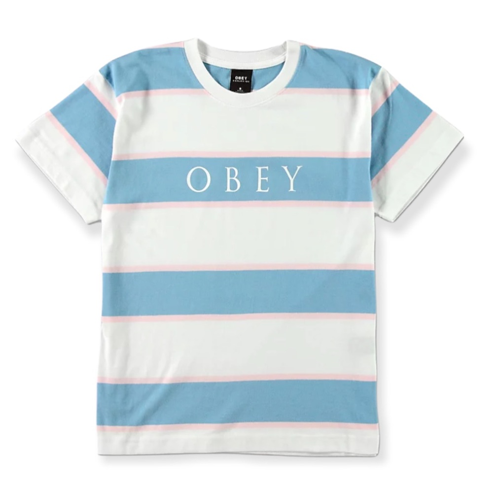 Obey Liz Box Pastel Stripe T-Shirt